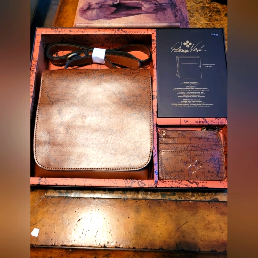 Patricia Nash NIB MESSENGER BAG AND WALLET